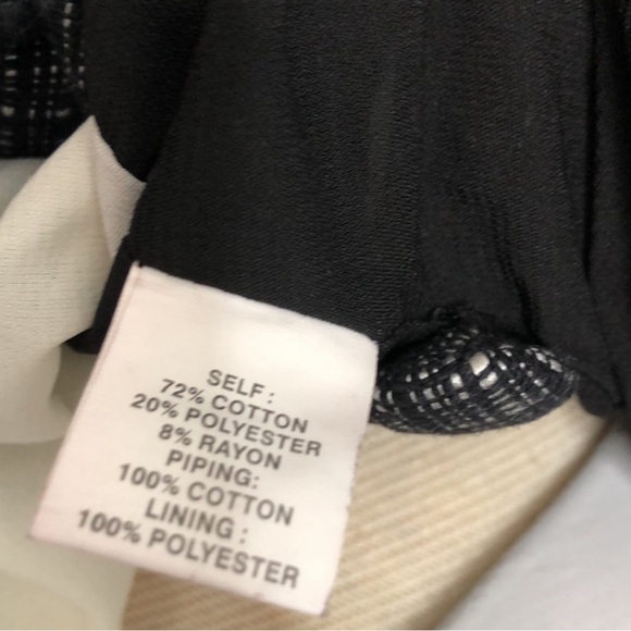 Kay Unger Tweed Skirt Suit Black White Moto Accent Size 10 - Picture 11 of 11